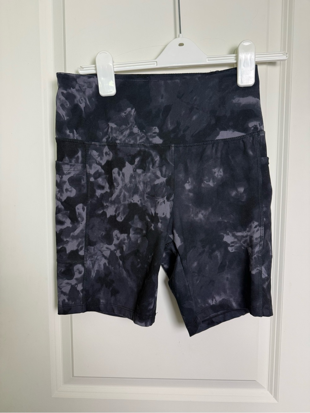 Danskin Black Gray Tie-Dye Bike Shorts